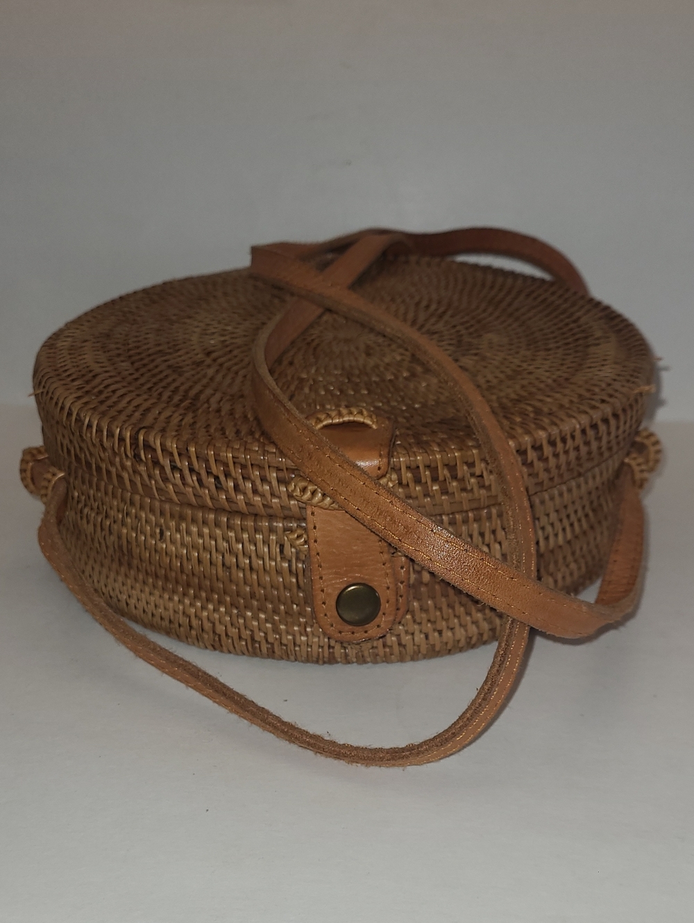 Vintage Wicker Crossbody Bag